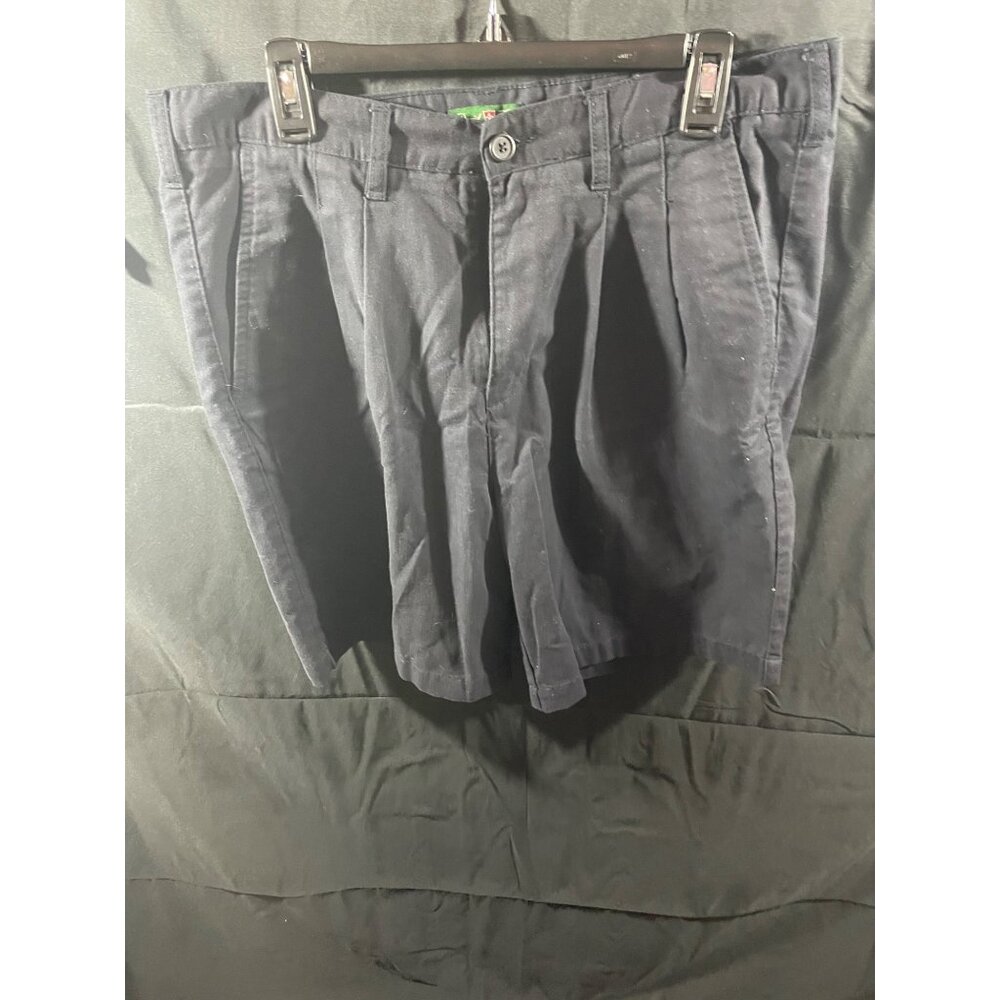 David Taylor Shorts Mens Size 36 Pleated Front Blue Khaki